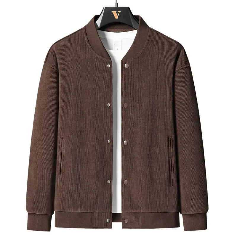 Men's Denim Varsity Jacket | Structured Winter Casual Essential 4