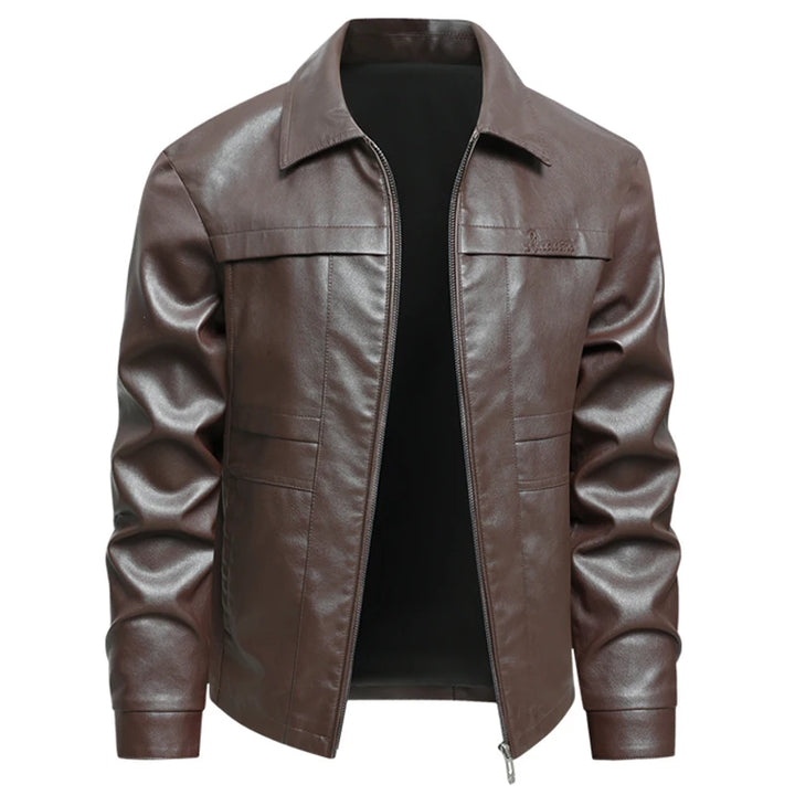 Men's Faux Leather Biker Jacket | Oversized Casual Streetwear Fit 6
