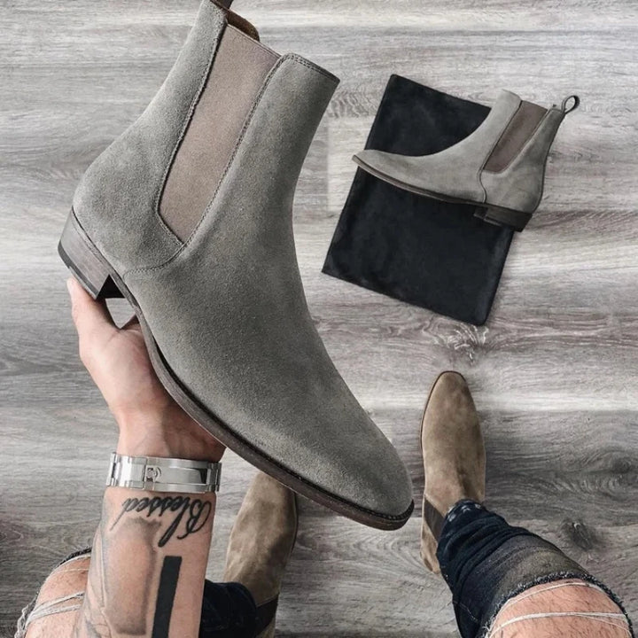 Men's Flock Chelsea Boots | Sleek Handmade Ankle Design 1