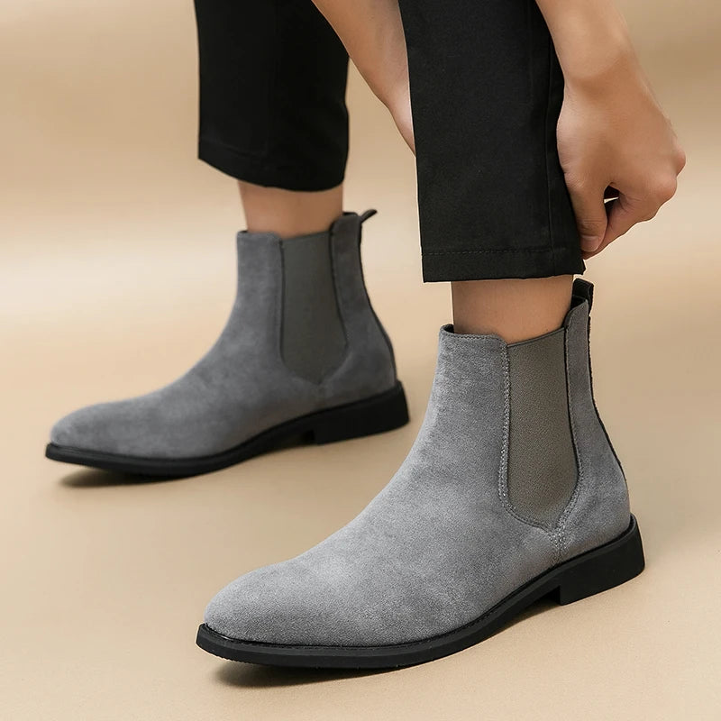 Men's Flock Chelsea Boots | Sleek Handmade Ankle Design 3