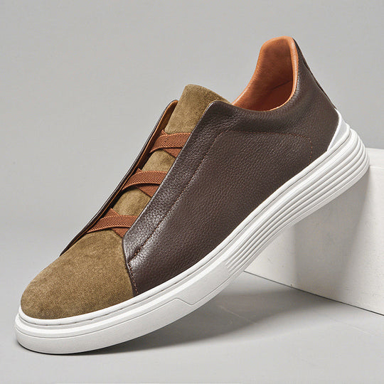 Men's Full-Grain Leather and Suede Sneakers | Refined All-Day Comfort Fit 0