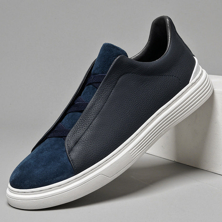 Men's Full-Grain Leather and Suede Sneakers | Refined All-Day Comfort Fit 3