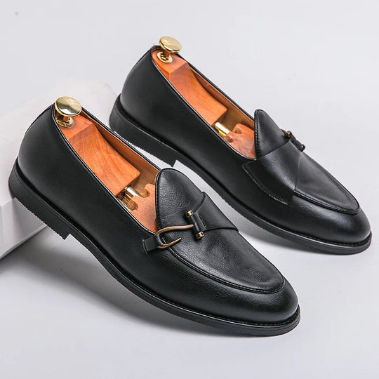 Men's Genuine Cow Leather Loafers | Refined All-Day Comfort Design 0