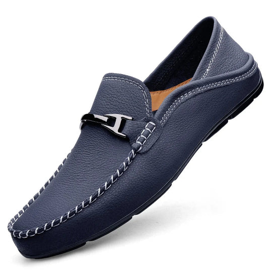 Men's Genuine Cow Leather Loafers | Refined All-Day Comfort Fit 0