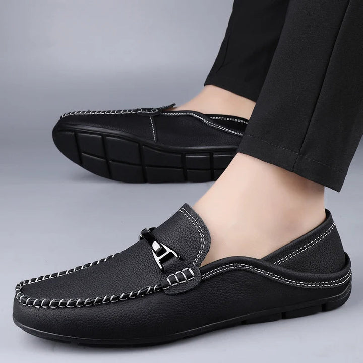 Men's Genuine Cow Leather Loafers | Refined All-Day Comfort Fit 4
