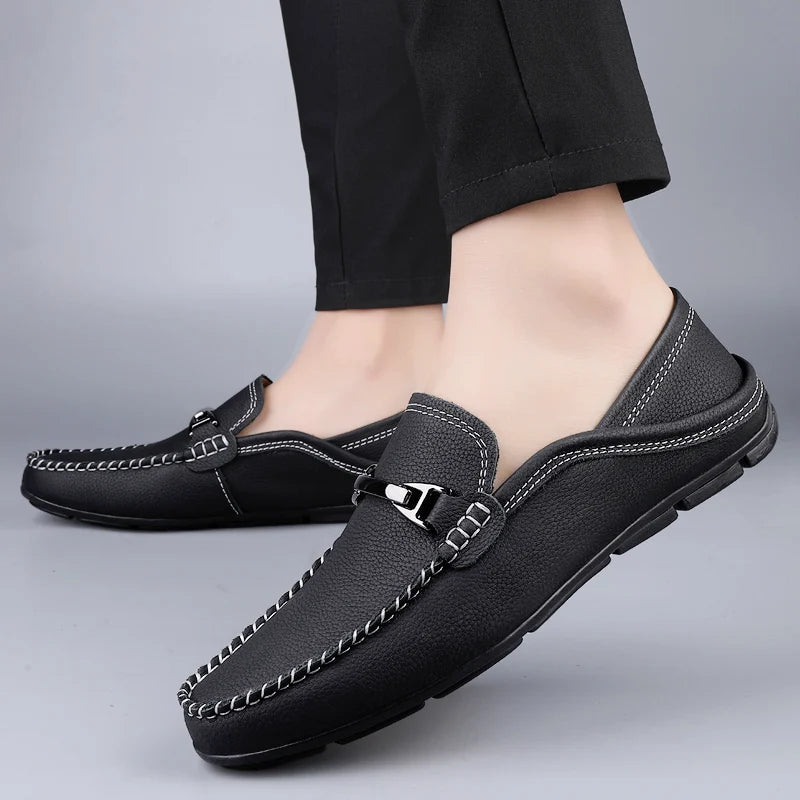 Men's Genuine Cow Leather Loafers | Refined All-Day Comfort Fit 5