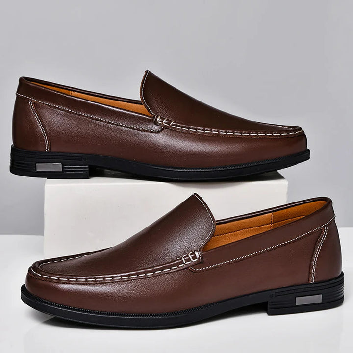 Men's Genuine Cow Leather Loafers | Structured All-Day Comfort Fit 2