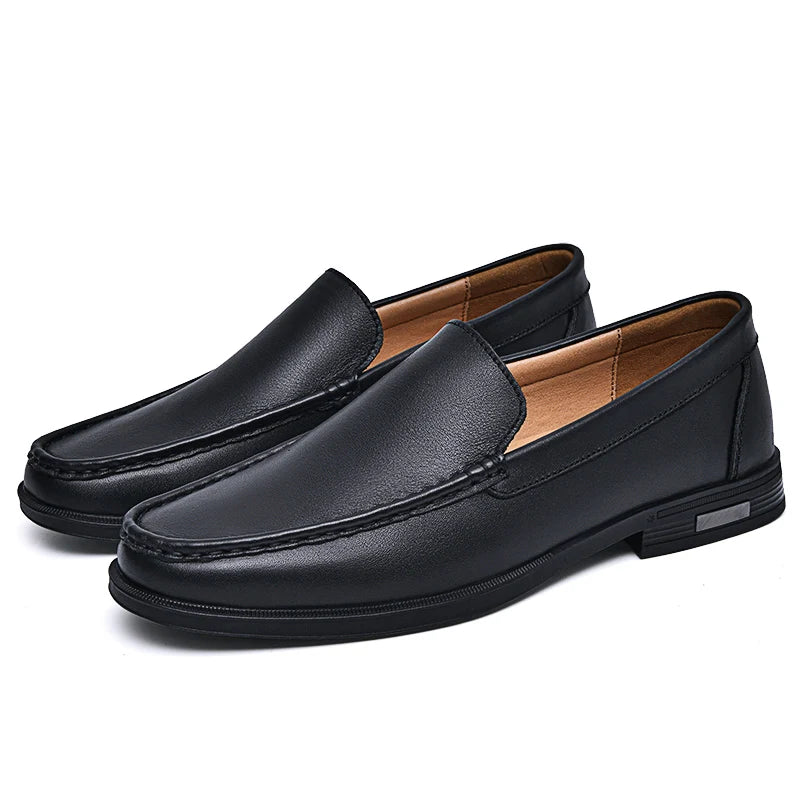 Men's Genuine Cow Leather Loafers | Structured All-Day Comfort Fit 8