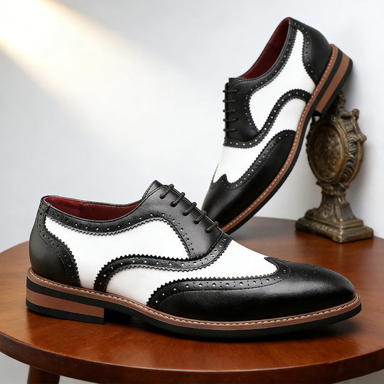 Men's Genuine Cowhide Brogue Shoes | Timeless Classic with Modern Edge 0