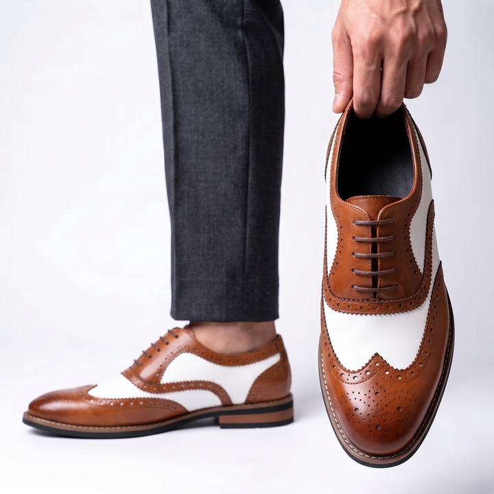 Men's Genuine Cowhide Brogue Shoes | Timeless Classic with Modern Edge 4
