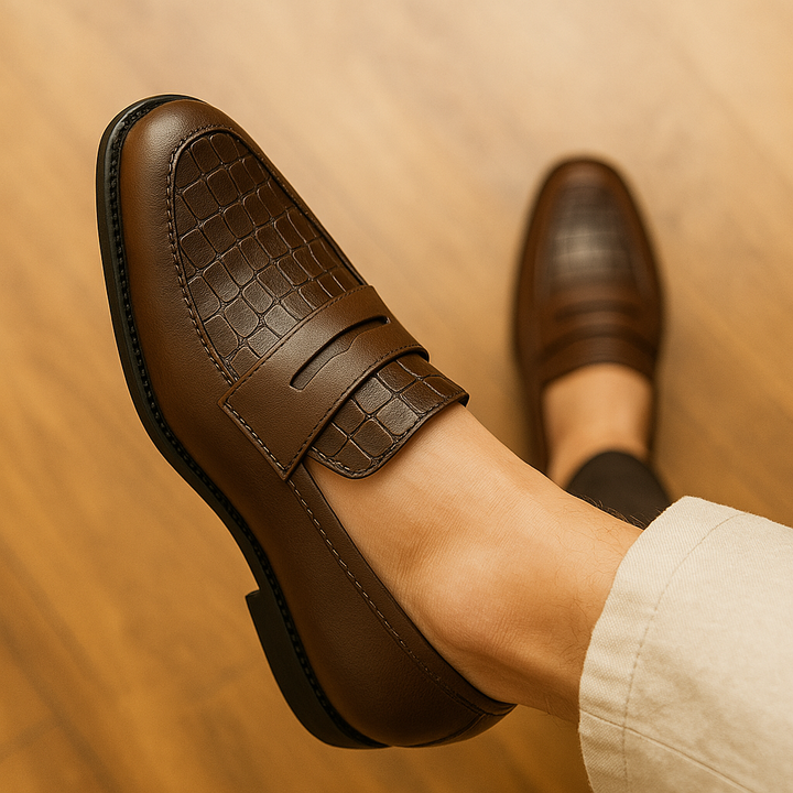 Men's Genuine Cowhide Leather Loafers | Refined Elegant Comfort 1