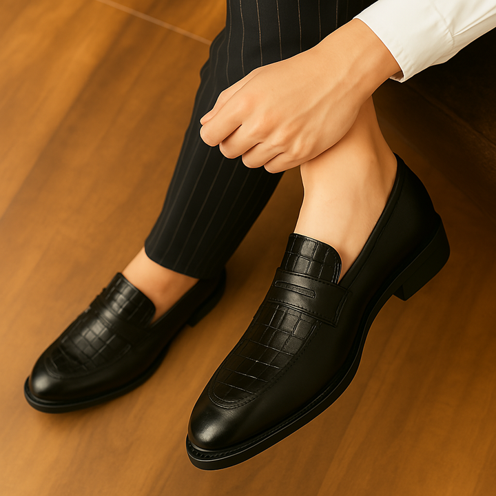 Men's Genuine Cowhide Leather Loafers | Refined Elegant Comfort 3