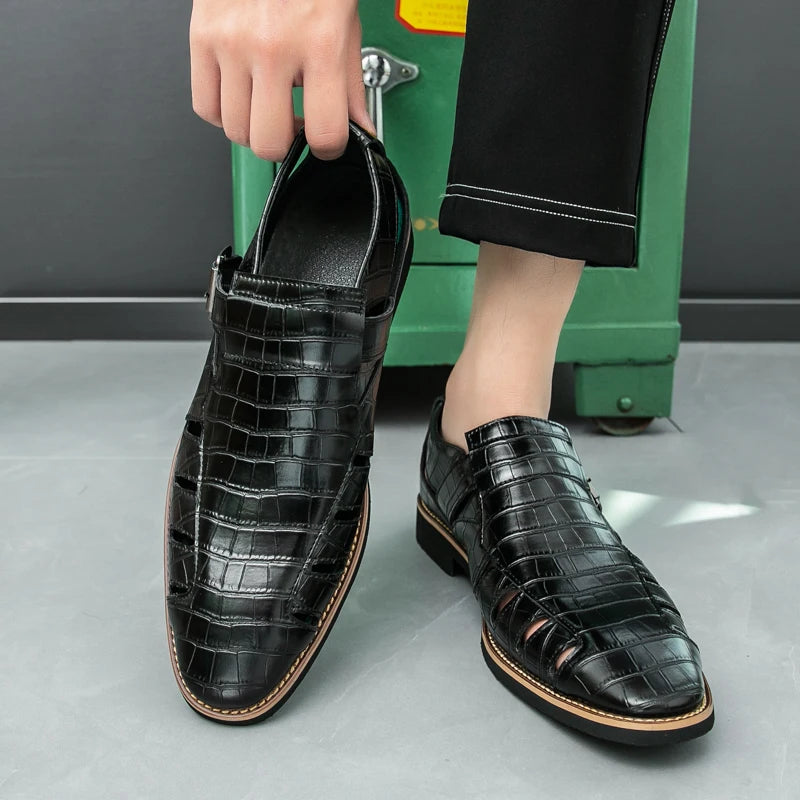 Men's Genuine Leather Gladiator Sandals | Stylish Summer Casual Footwear 2
