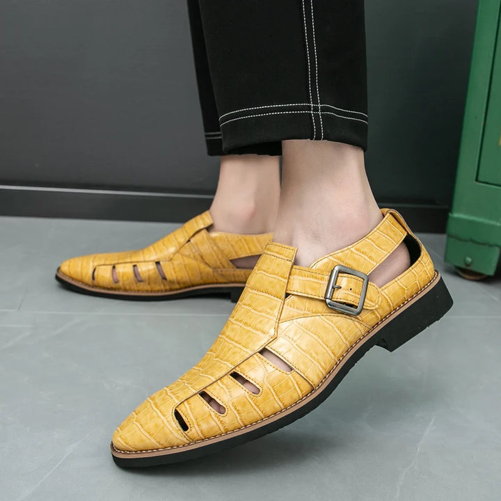 Men's Genuine Leather Gladiator Sandals | Stylish Summer Casual Footwear 4