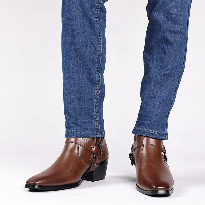 Men's Genuine Leather Harness Boots | Structured All-Day Comfort Design 2