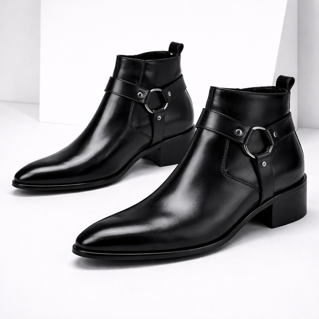 Men's Genuine Leather Harness Boots | Structured All-Day Comfort Design 5