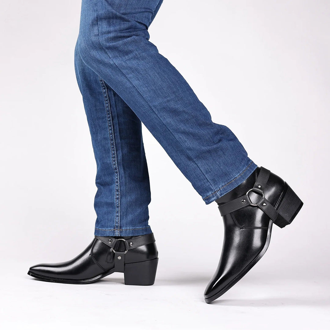 Men's Genuine Leather Harness Boots | Structured All-Day Comfort Design 6