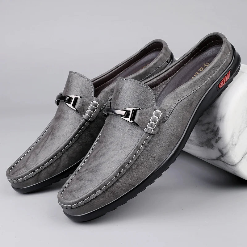 Men's Genuine Leather Loafers | Stylish Hollow Out Summer Driving Shoes