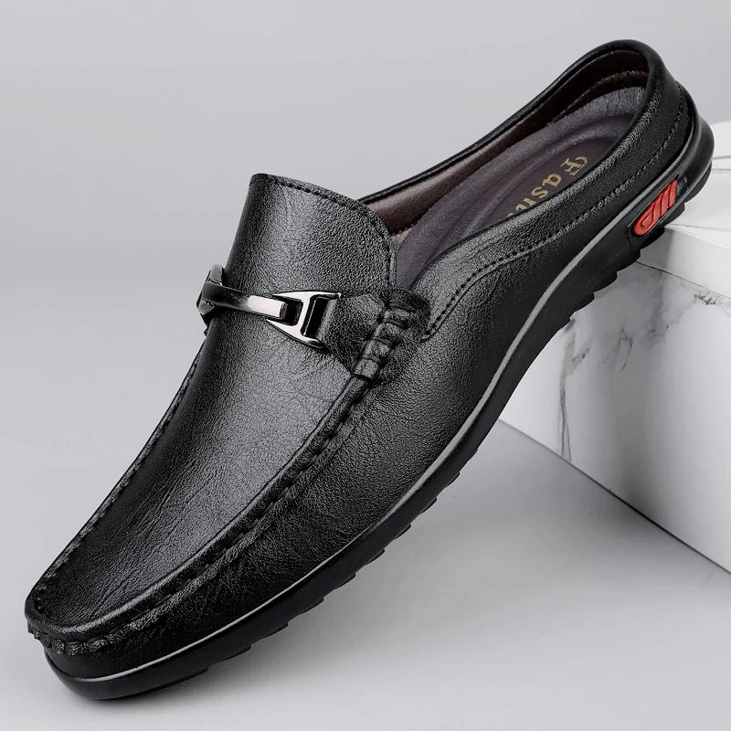 Men's Genuine Leather Loafers | Stylish Hollow Out Summer Driving Shoes