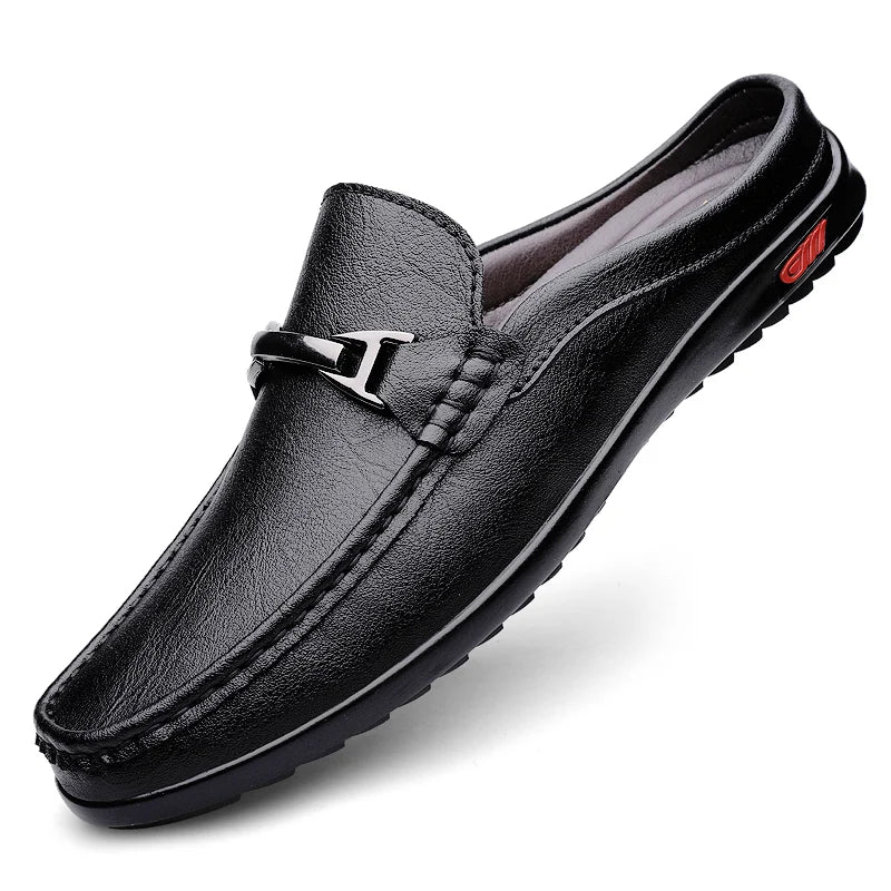 Men's Genuine Leather Loafers | Stylish Hollow Out Summer Driving Shoes