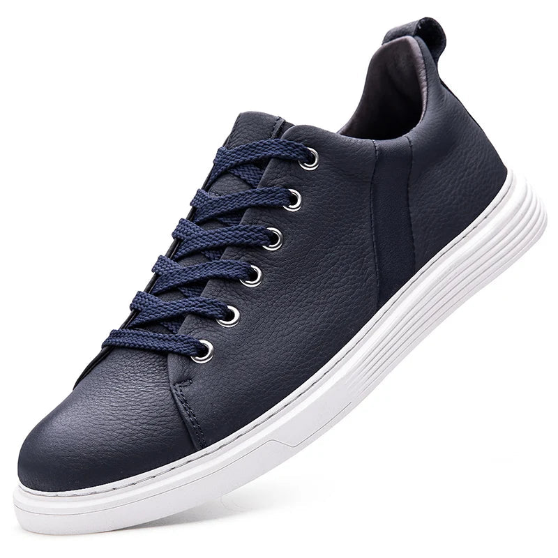 Men's Genuine Leather Low-Top Sneakers | Refined Everyday Comfort 0