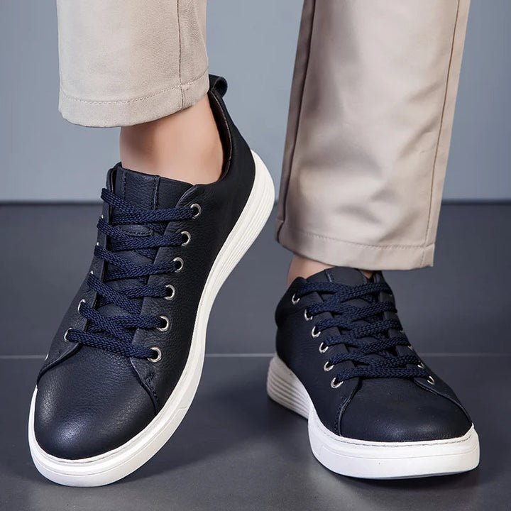 Men's Genuine Leather Low-Top Sneakers | Refined Everyday Comfort 1