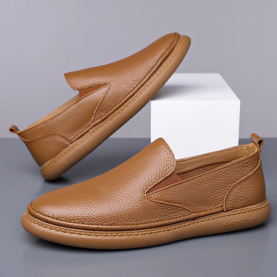 Men's Genuine Leather Penny Loafers | Refined Comfort Style 0