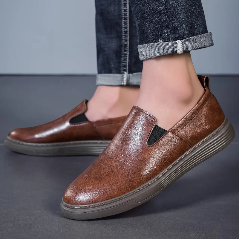 Men's Genuine Leather Penny Loafers | Soft Sole Comfort Design 5