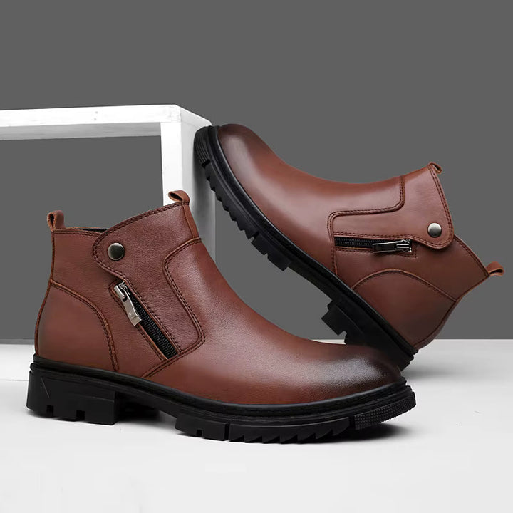 Men's Genuine Leather Side-Zip Boots | Premium Comfort and Stylish Design 2