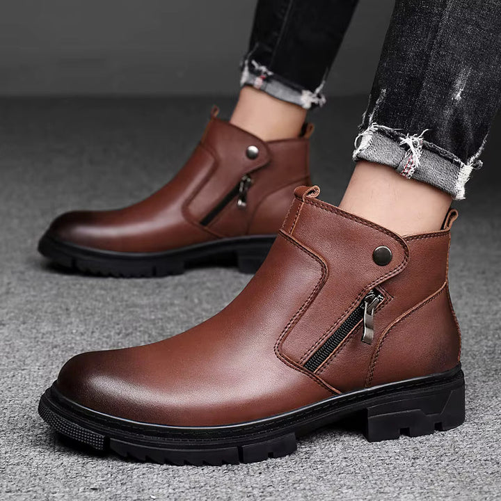Men's Genuine Leather Side-Zip Boots | Premium Comfort and Stylish Design 3
