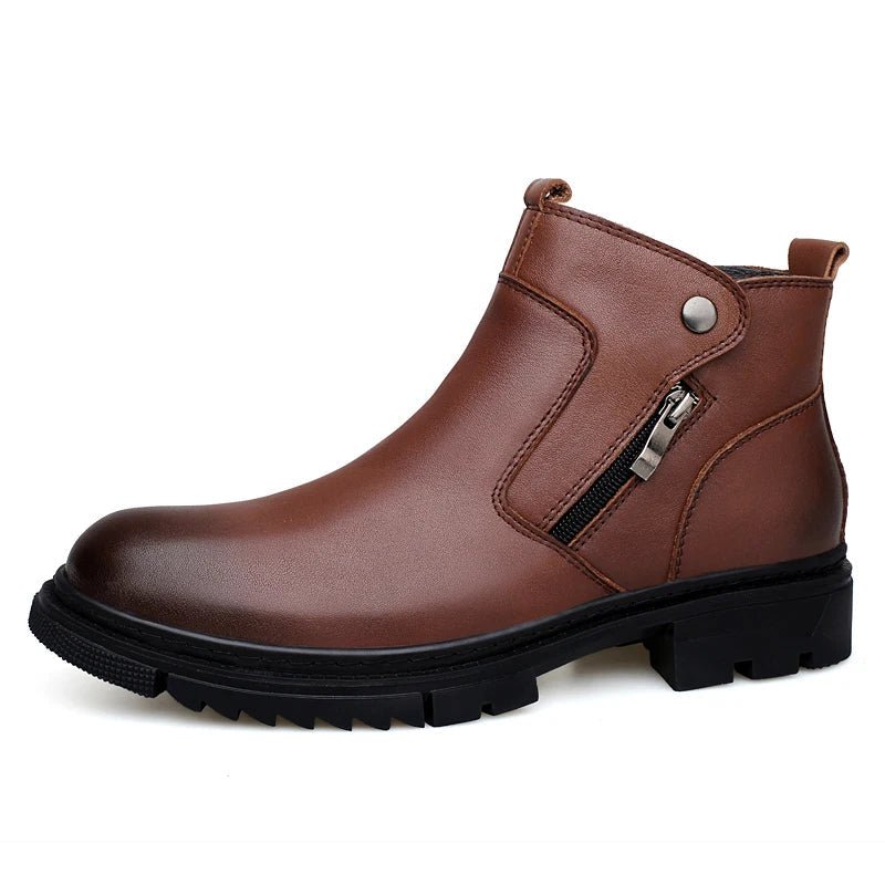 Men's Genuine Leather Side-Zip Boots | Premium Comfort and Stylish Design 5