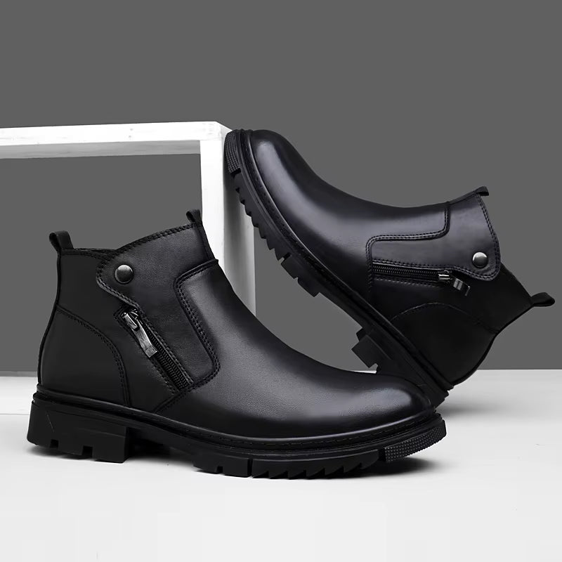Men's Genuine Leather Side-Zip Boots | Premium Comfort and Stylish Design 7