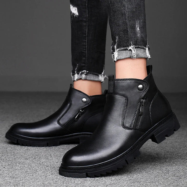 Men's Genuine Leather Side-Zip Boots | Premium Comfort and Stylish Design 8