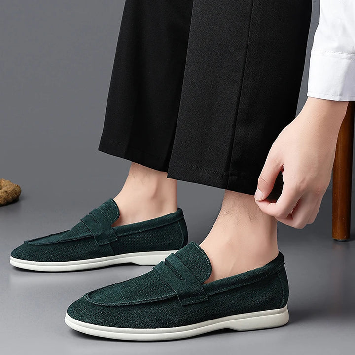 Men's Genuine Leather Slip-On Loafers | Refined Summer Office Essential 2