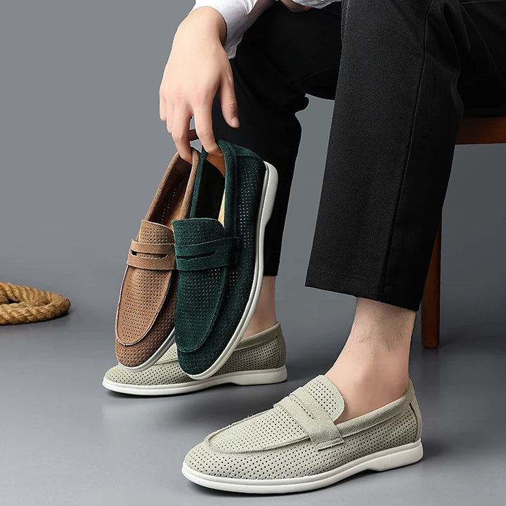 Men's Genuine Leather Slip-On Loafers | Refined Summer Office Essential 5