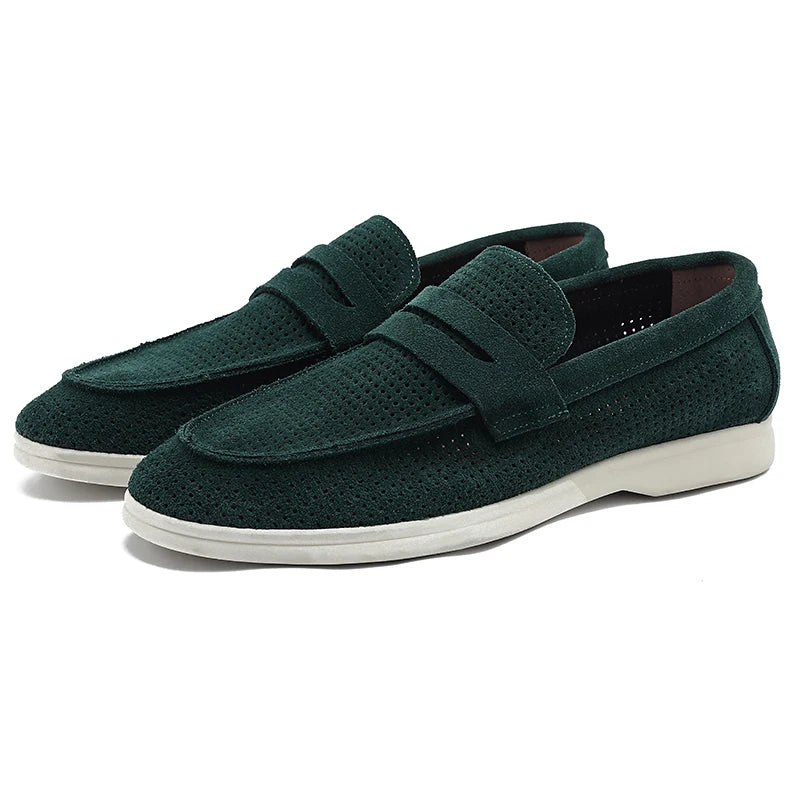 Men's Genuine Leather Slip-On Loafers | Refined Summer Office Essential 8