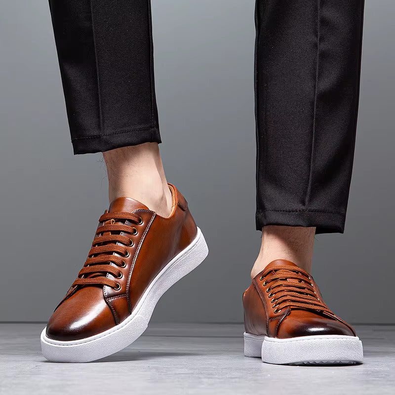 Men's Genuine Leather Sneakers | Refined All-Day Comfort Fit 2
