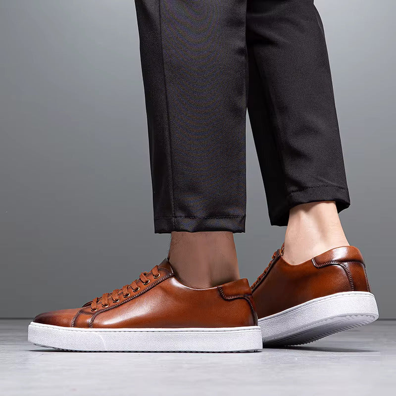 Men's Genuine Leather Sneakers | Refined All-Day Comfort Fit 3