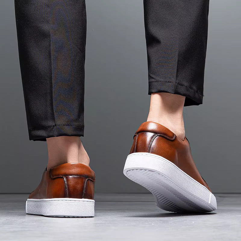 Men's Genuine Leather Sneakers | Refined All-Day Comfort Fit 4