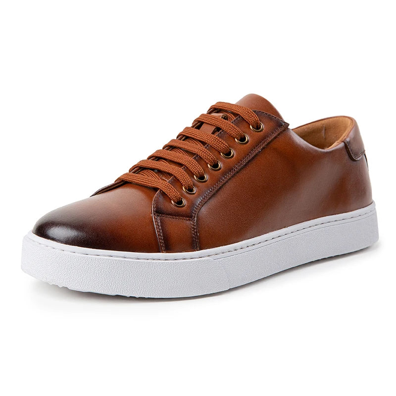 Men's Genuine Leather Sneakers | Refined All-Day Comfort Fit 6