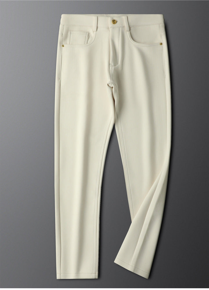 Men's Herringbone Trousers | Tailored Elegant Dress Pants | Sophisticated Comfort Fit