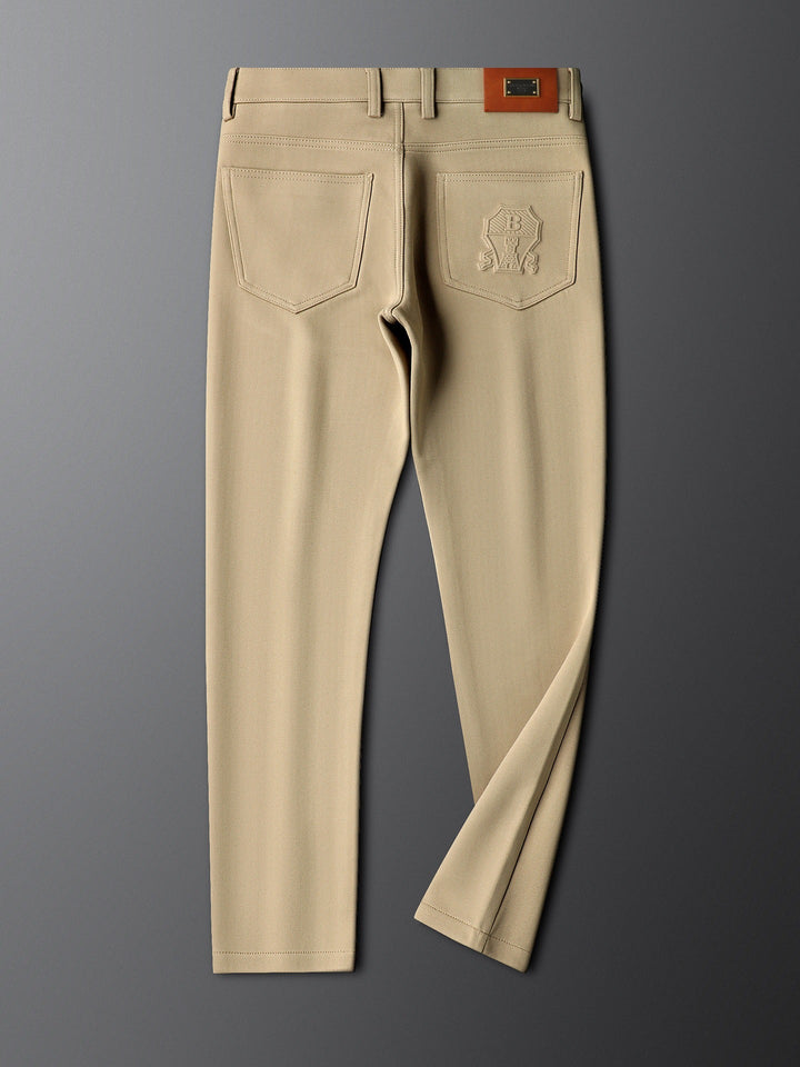 Men's Herringbone Trousers | Tailored Elegant Dress Pants | Sophisticated Comfort Fit
