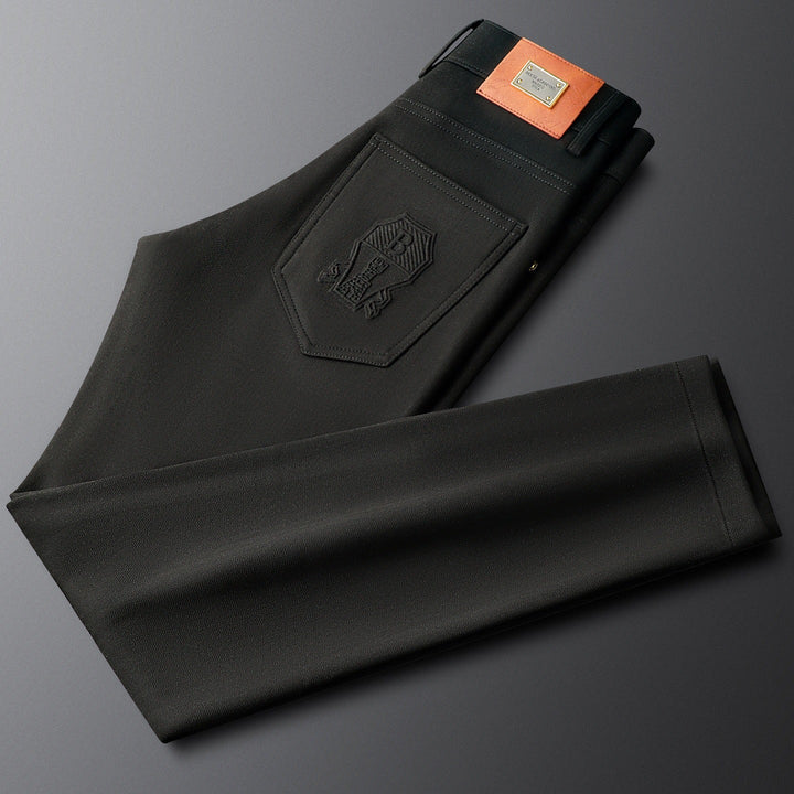 Men's Herringbone Trousers | Tailored Elegant Dress Pants | Sophisticated Comfort Fit