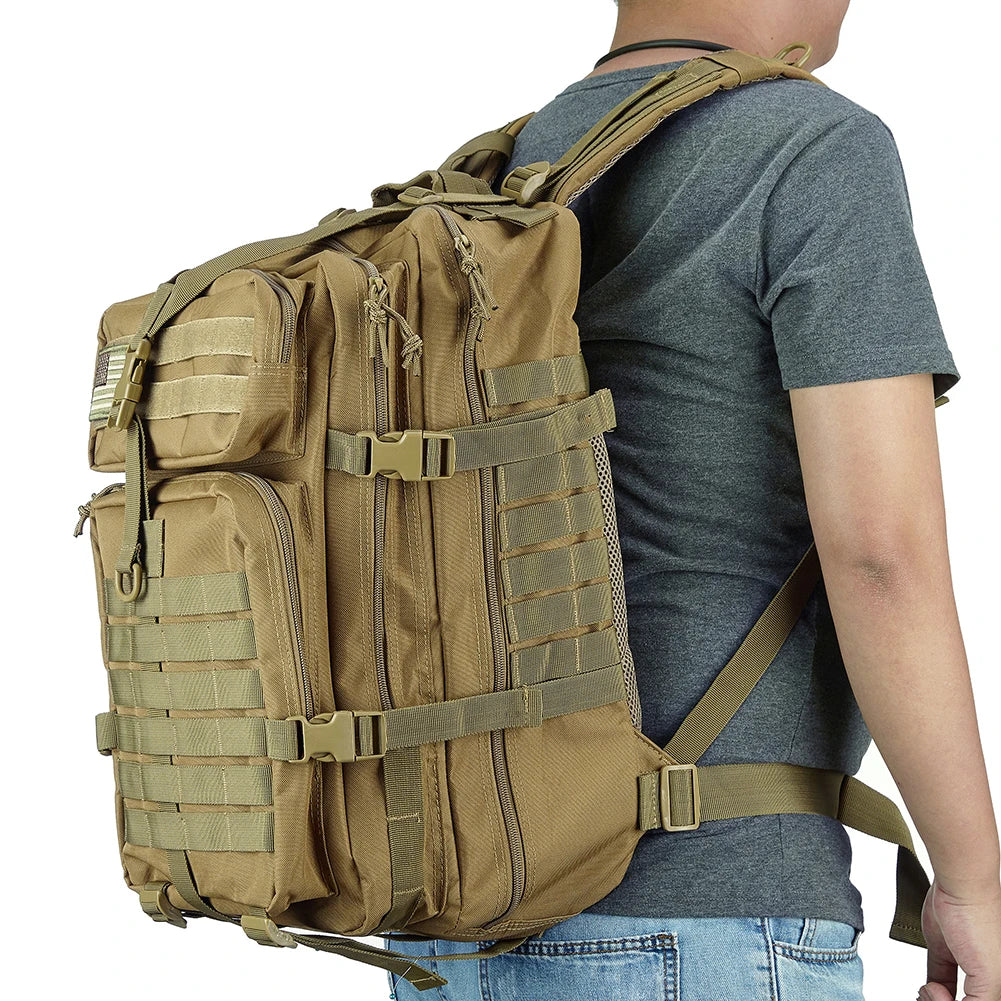 Men's High-Density Nylon Tactical Backpack | Durable Outdoor Adventure Essential 3