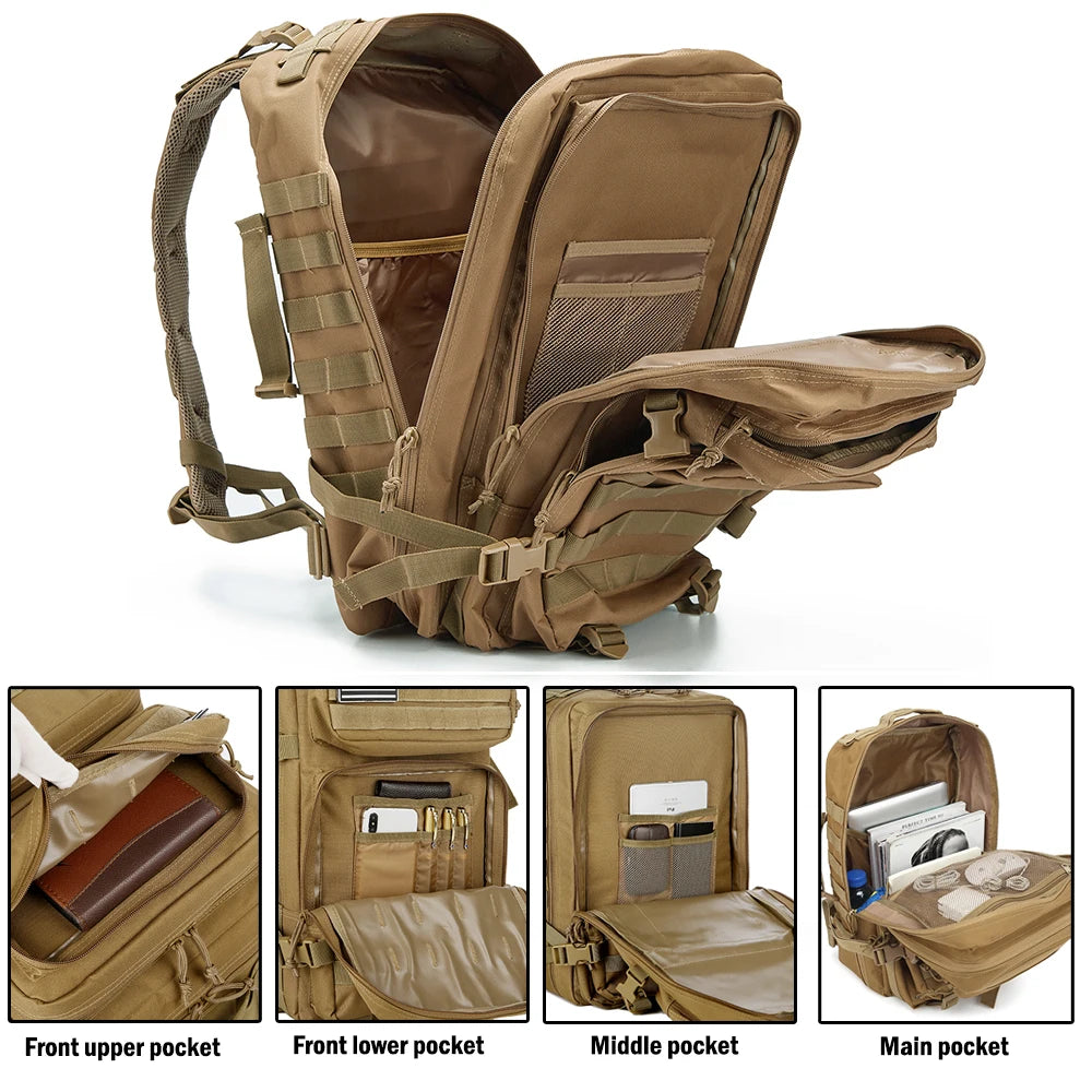 Men's High-Density Nylon Tactical Backpack | Durable Outdoor Adventure Essential 4