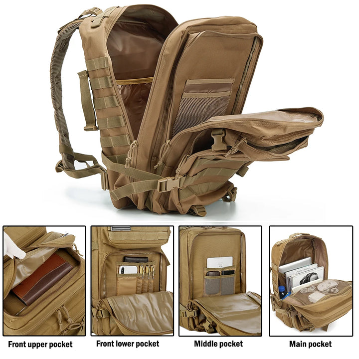 Men's High-Density Nylon Tactical Backpack | Durable Outdoor Adventure Essential 4