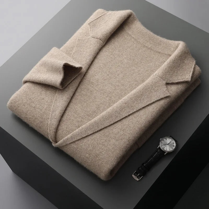 Men's High-Grade Wool Cardigan | Timeless Tailored Comfort Layer 0