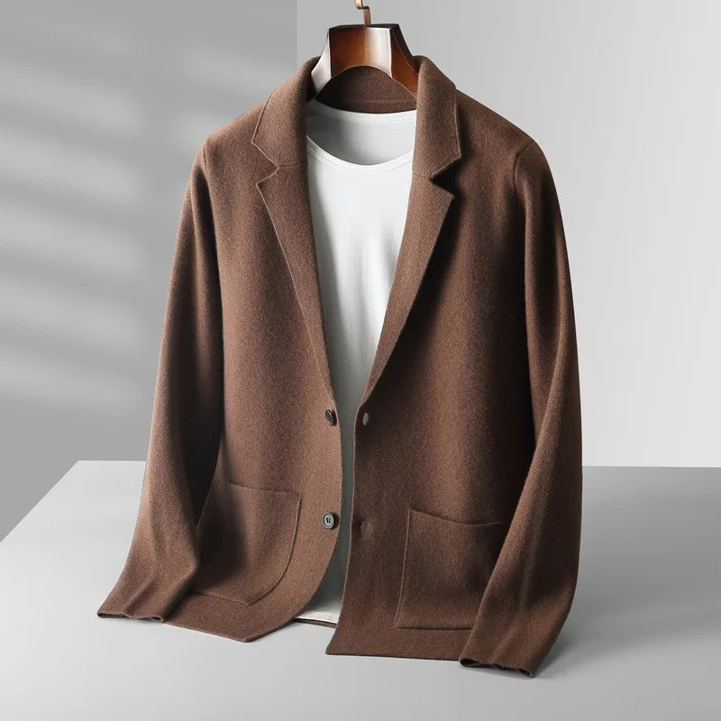Men's High-Grade Wool Cardigan | Timeless Tailored Comfort Layer 1