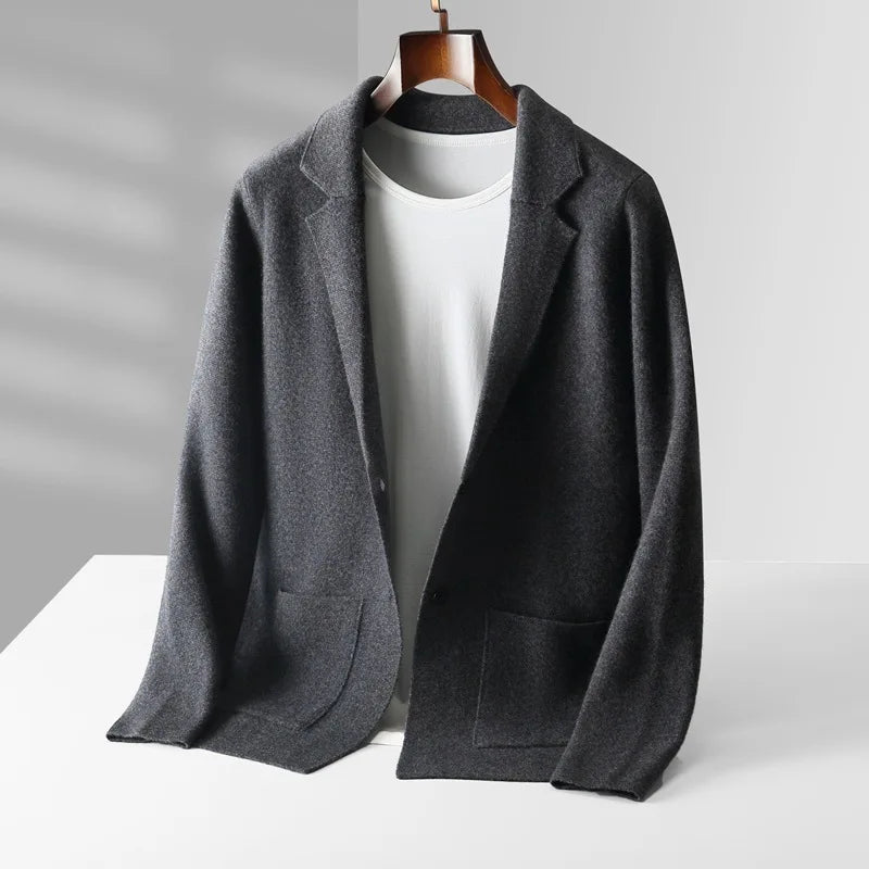 Men's High-Grade Wool Cardigan | Timeless Tailored Comfort Layer 2
