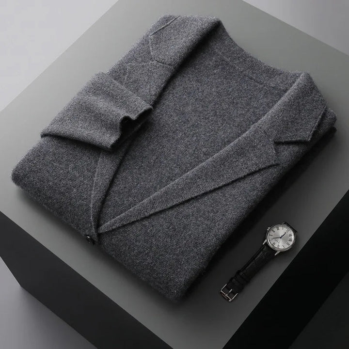 Men's High-Grade Wool Cardigan | Timeless Tailored Comfort Layer 7